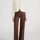 FRAME - THE LEATHER SLIM PALAZZO CEDAR