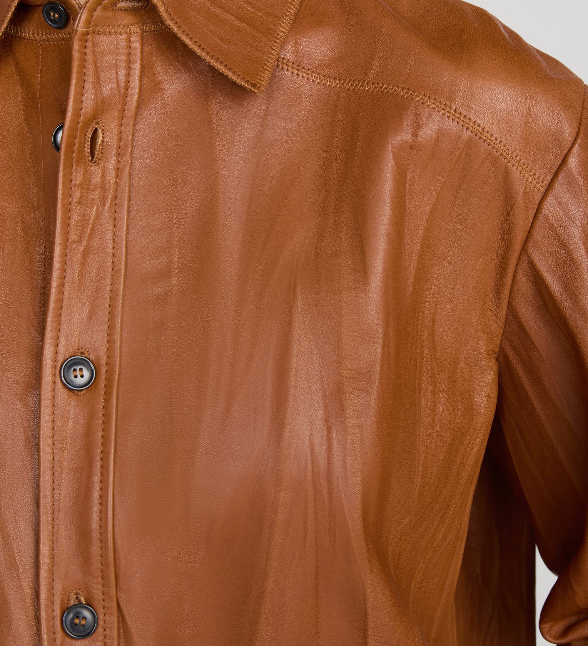 FRAME - The Crinkled Leather Studio Shirt