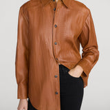 FRAME - The Crinkled Leather Studio Shirt