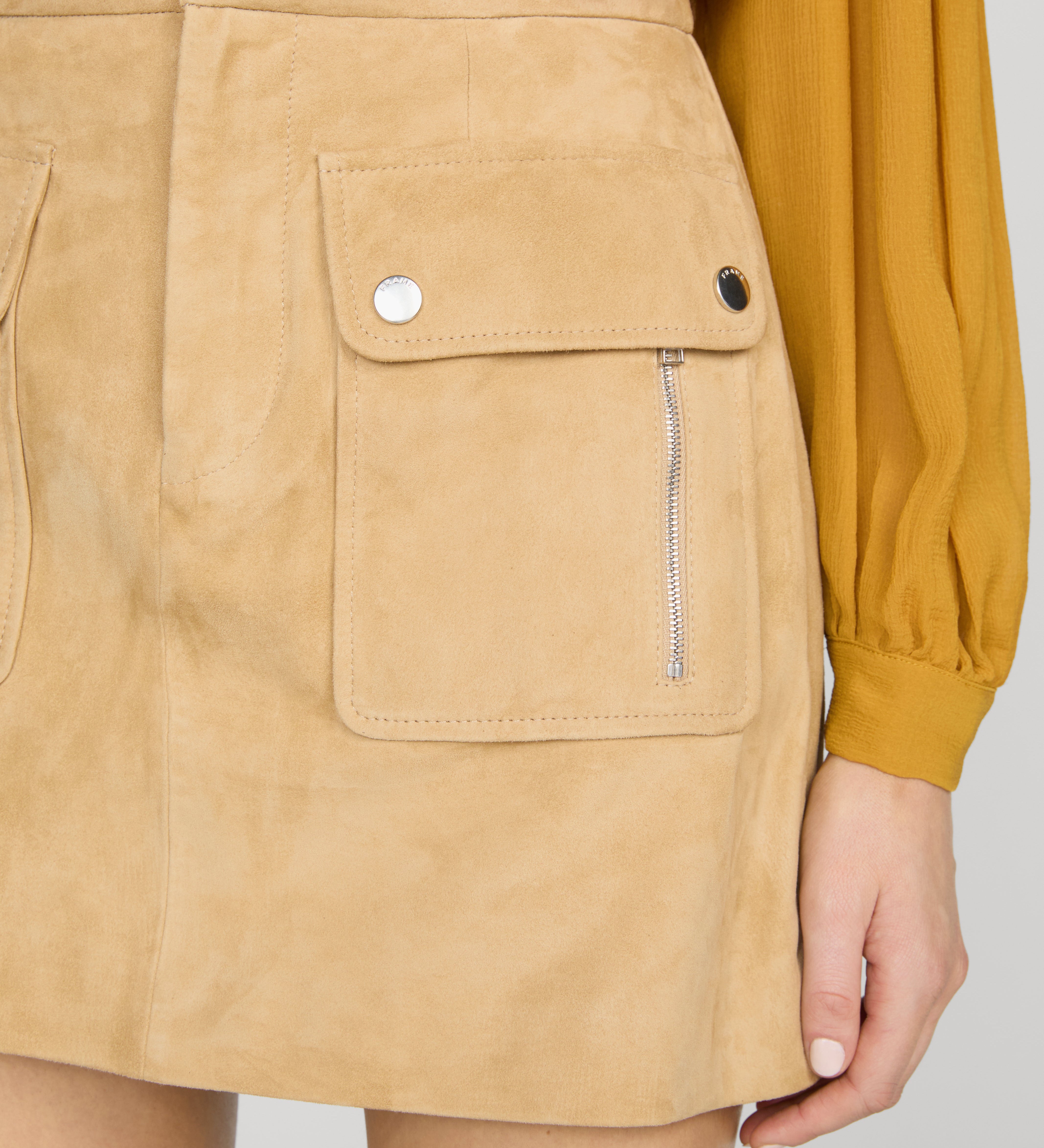 FRAME - The Suede Safari Skirt