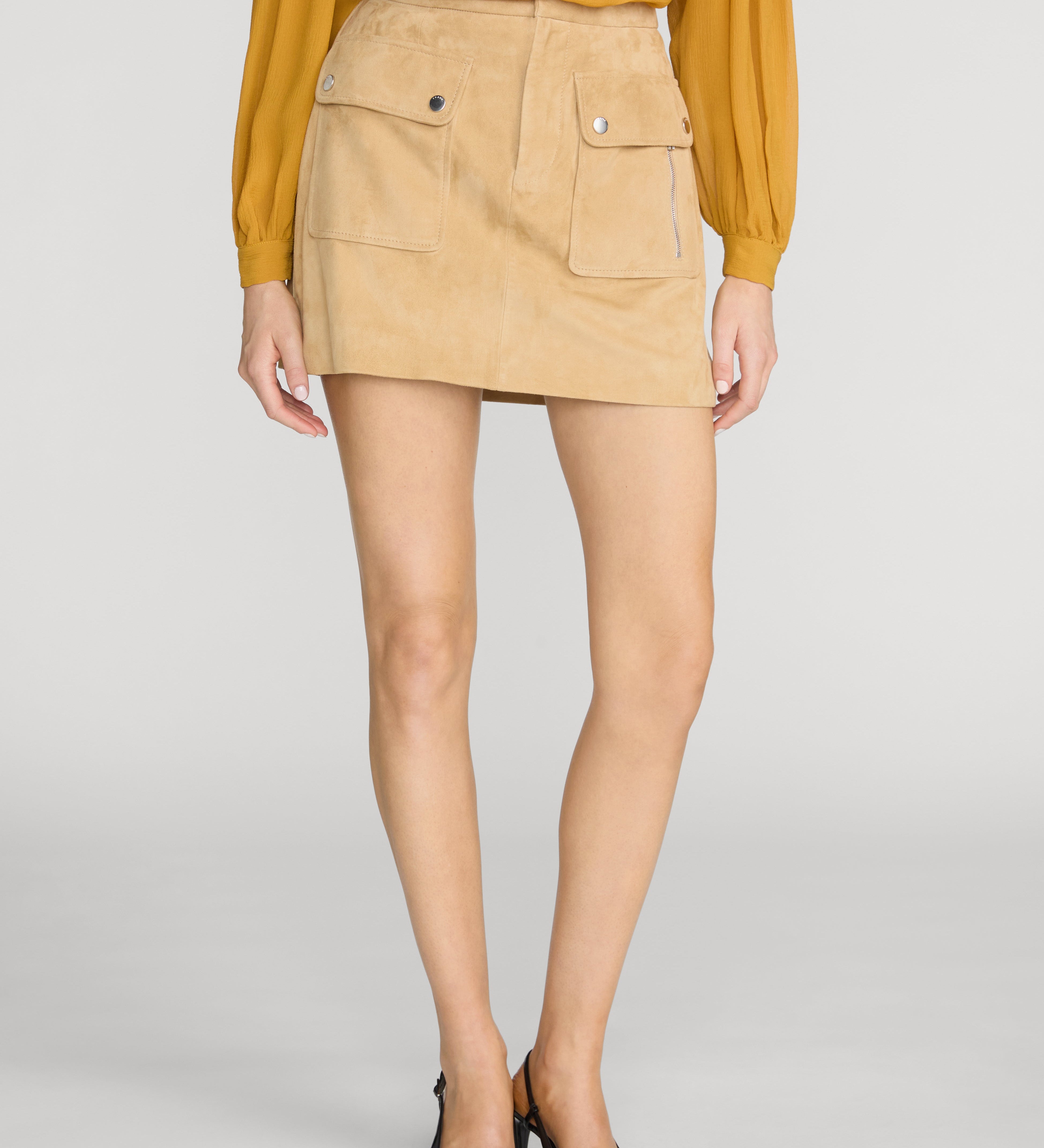FRAME - The Suede Safari Skirt