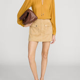 FRAME - The Suede Safari Skirt