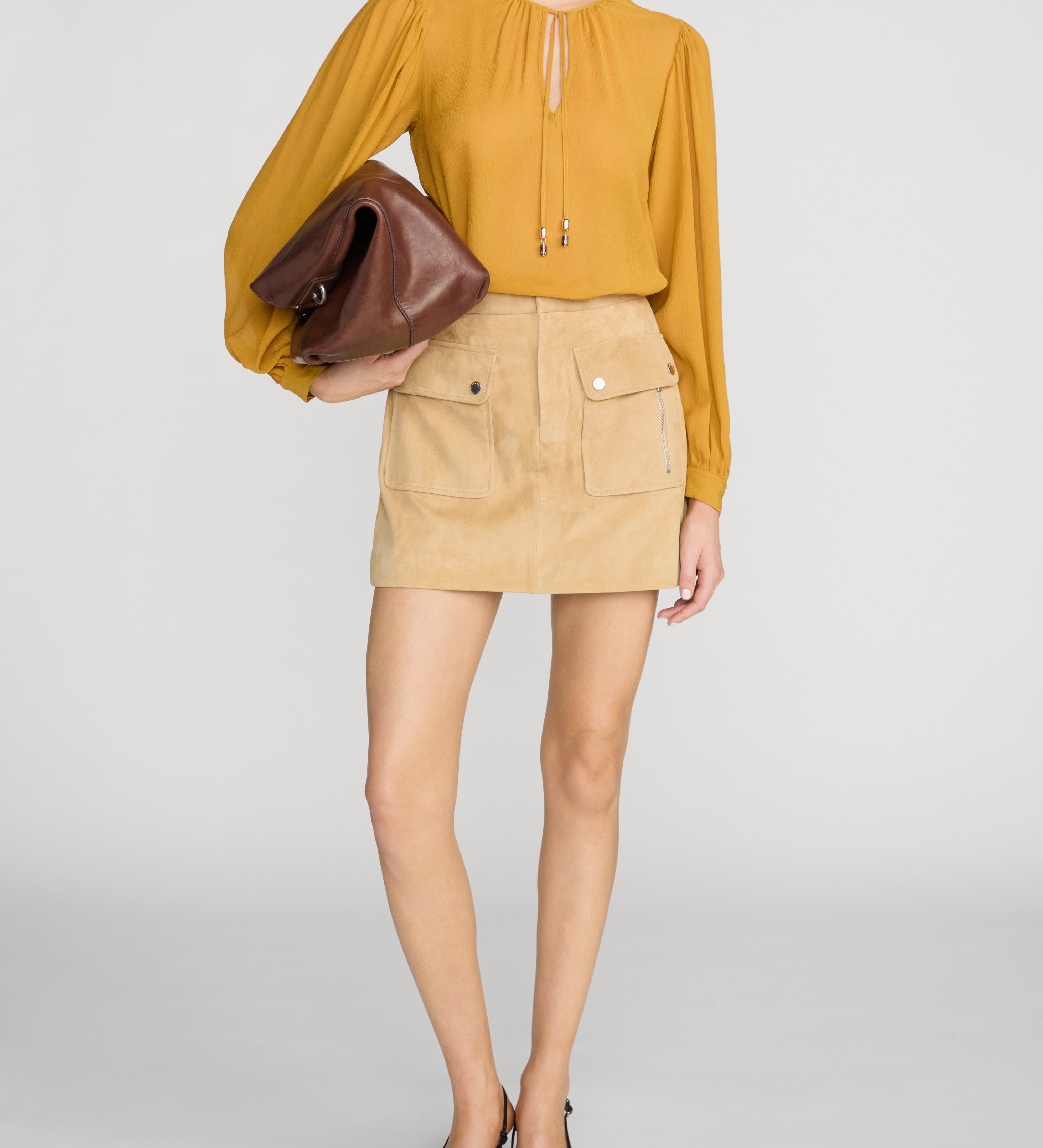 FRAME - The Suede Safari Skirt