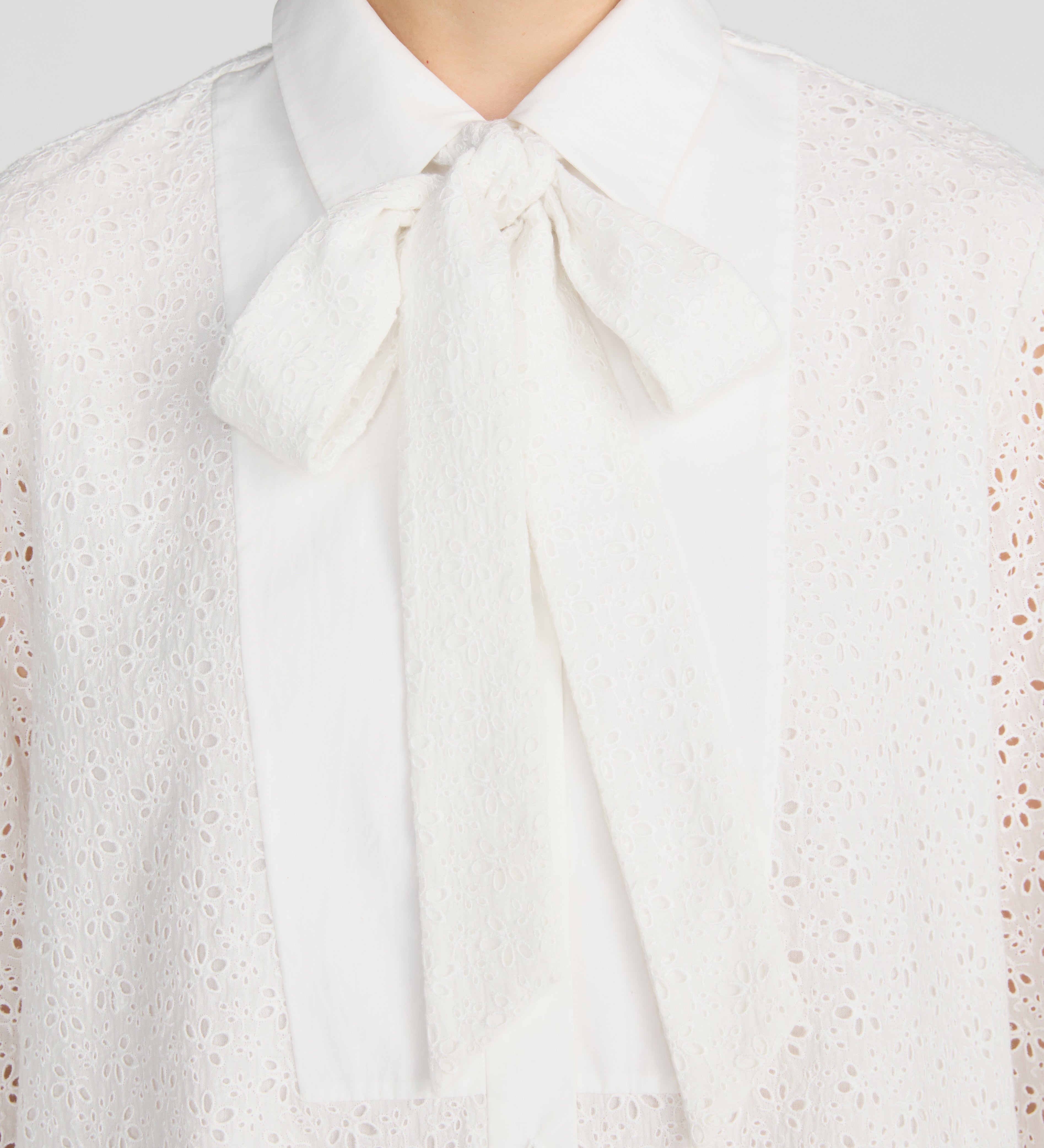 FRAME - The Eyelet Tuxedo Dress
