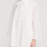 FRAME - The Eyelet Tuxedo Dress