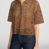 FRAME - The Downing Eyelet Polo