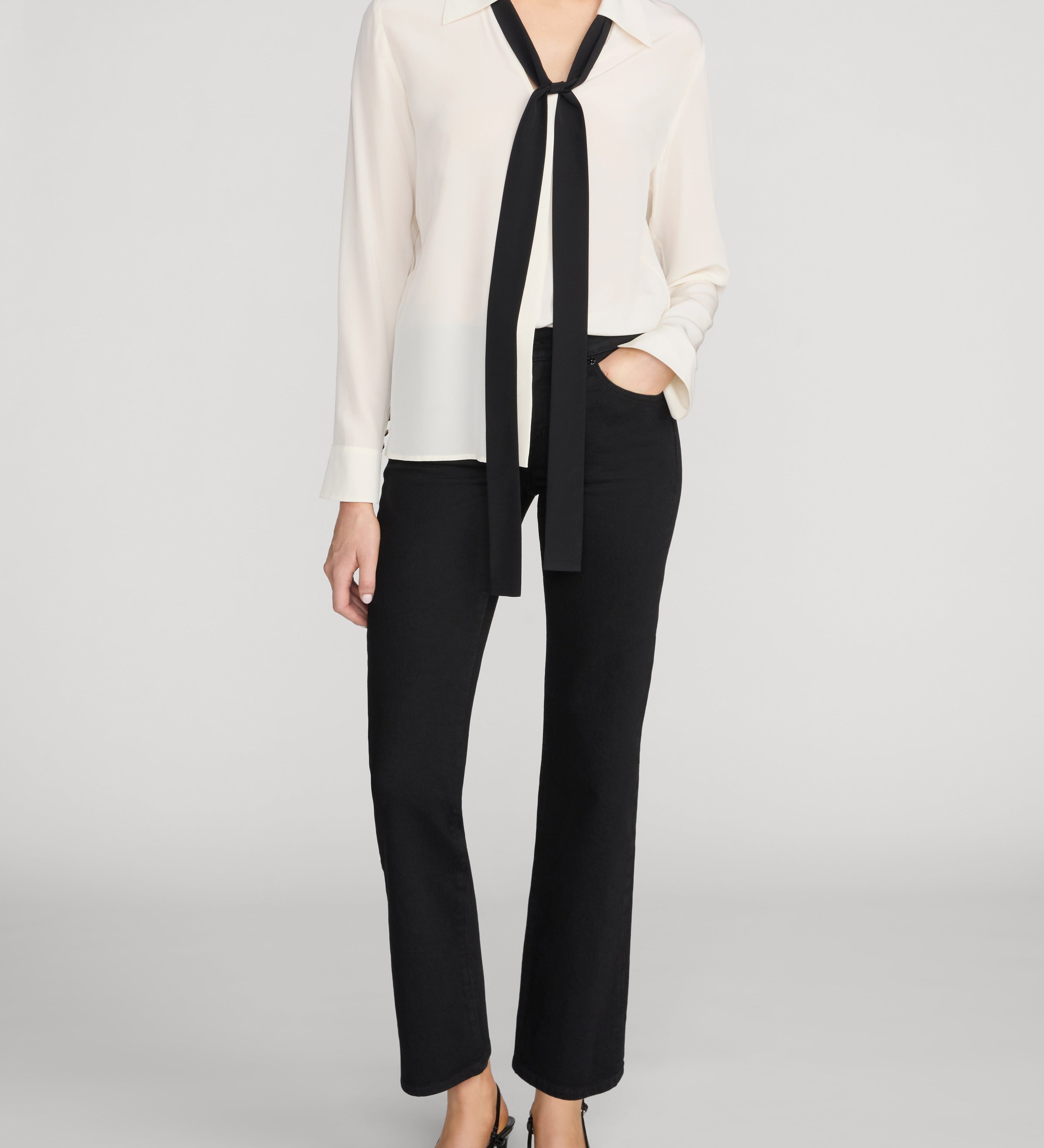 FRAME - The Contrast Tie Shirt