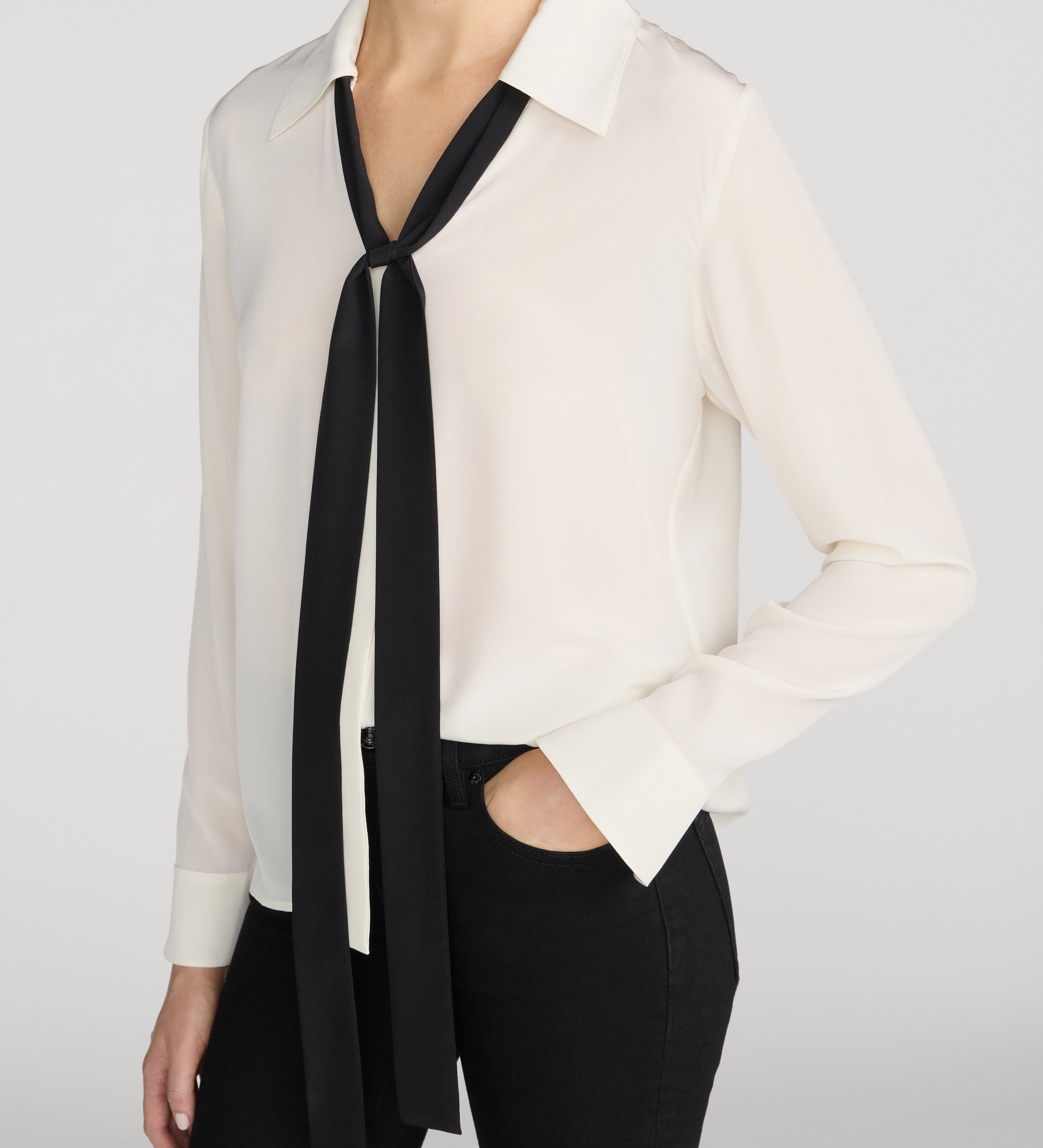 FRAME - The Contrast Tie Shirt