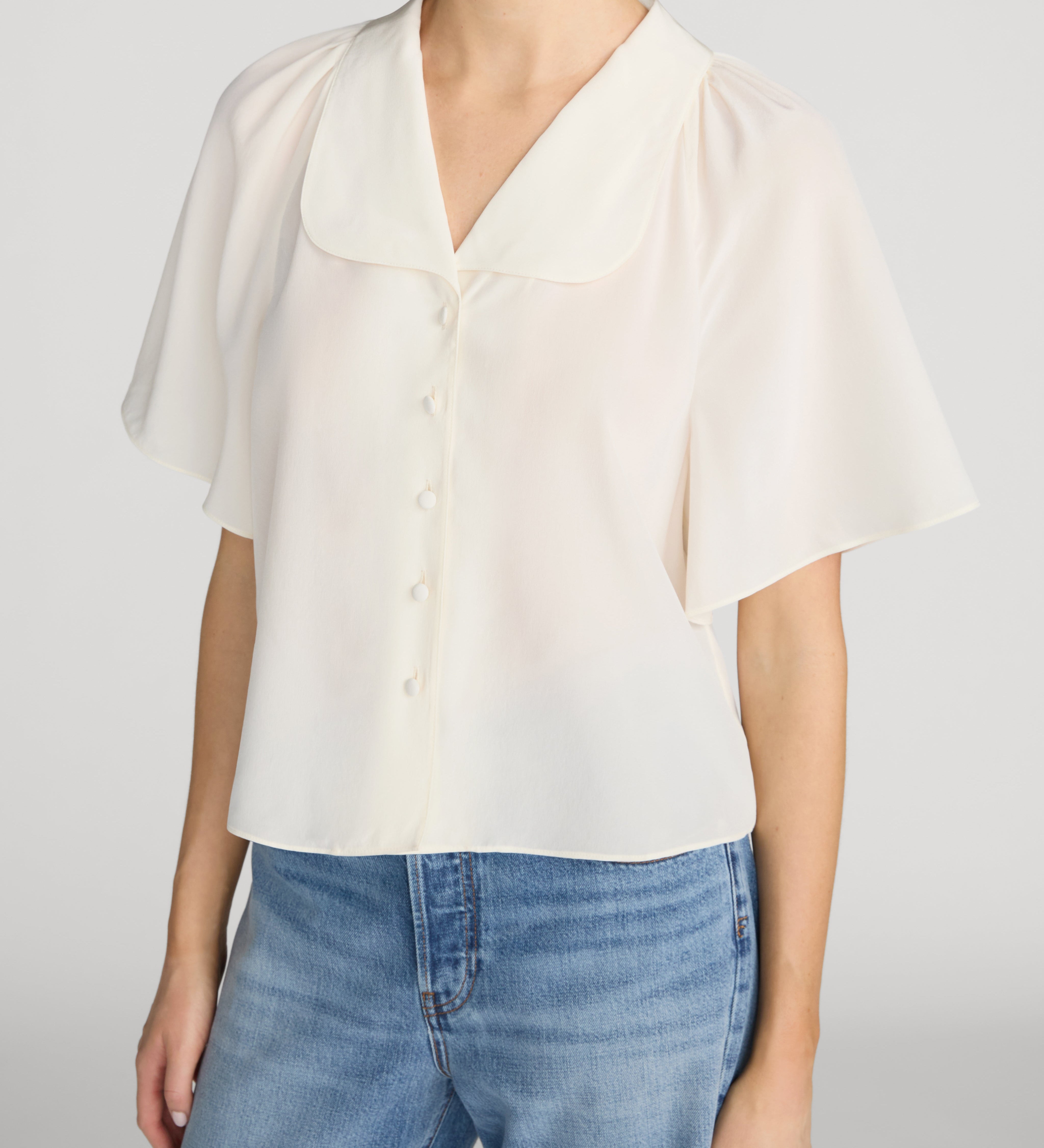 FRAME - The Short Sleeve Silk Gala Shirt