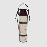 Metier - Métier x Gohar World Wine Bottle Carrier Natural Linen with Dark Green