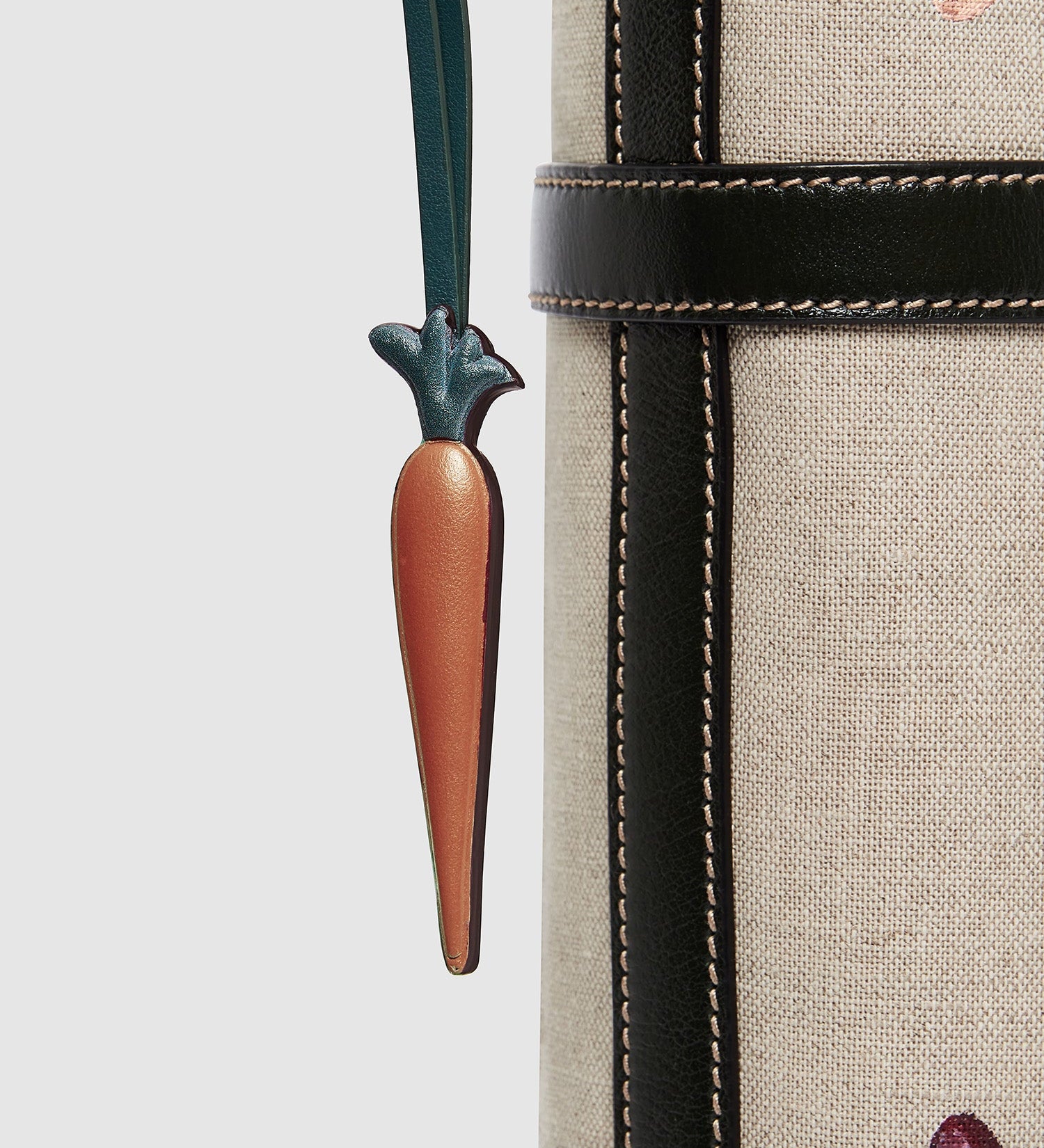 Metier - Métier x Gohar World Wine Bottle Carrier Natural Linen with Dark Green