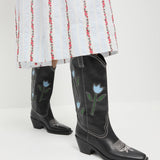 Loeffler Randall - Wilder Black Tulip Leather Boot