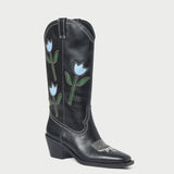 Loeffler Randall - Wilder Black Tulip Leather Boot
