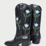 Loeffler Randall - Wilder Black Tulip Leather Boot