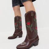 Loeffler Randall - Wilder Espresso Leather Tulip Boot