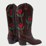 Loeffler Randall - Wilder Espresso Tulip Leather Boot