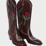 Loeffler Randall - Wilder Espresso Tulip Leather Boot