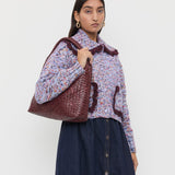 Loeffler Randall - Willow Maroon Woven Hobo Bag