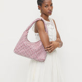 Loeffler Randall - Willow Maroon/White Woven Hobo Bag
