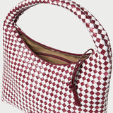 Loeffler Randall - Willow Maroon/White Woven Hobo Bag