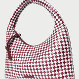Loeffler Randall - Willow Maroon/White Woven Hobo Bag