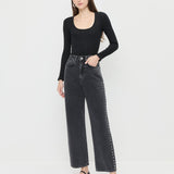 Loeffler Randall - Winona Denim Barrel Pant