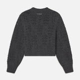FRAME - Textured Stitch Cardigan -- Dark Gris Heather