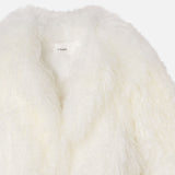 FRAME - Shaggy Shearling Coat -- Cream