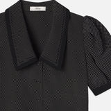 FRAME - The Polka Dot Sailor Blouse -- Black Multi