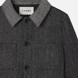 FRAME - Button Front Jacket -- Check Multi