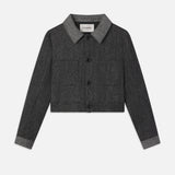 FRAME - Button Front Jacket -- Check Multi