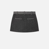 FRAME - Tweed Suiting Skirt -- Check Multi