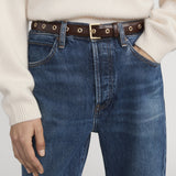FRAME - The Eyelet Belt -- Cabernet