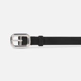 FRAME - The Suede Rounded Buckle Belt -- Black