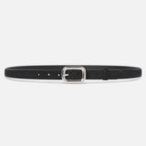 FRAME - The Suede Rounded Buckle Belt -- Black