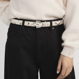 FRAME - The Snake Square Buckle Belt -- Sand Multi