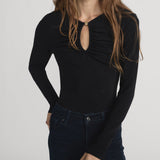 FRAME - The Keyhole Top -- Black
