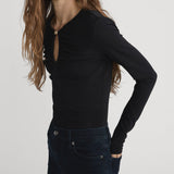 FRAME - The Keyhole Top -- Black