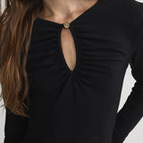 FRAME - The Keyhole Top -- Black