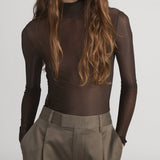 FRAME - The Hosiery Turtleneck -- Americano Multi