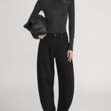 FRAME - The Rhinestone Jersey Top -- Black