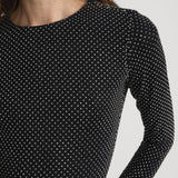 FRAME - The Rhinestone Jersey Top -- Black