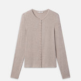 FRAME - The Rib Splay Top -- Oatmeal Heather