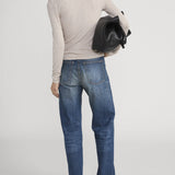 FRAME - The Rib Splay Top -- Oatmeal Heather