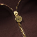 FRAME - Ritz Half Zip Polo -- Chocolate Brown