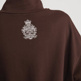 FRAME - Ritz Half Zip Polo -- Chocolate Brown