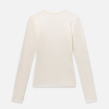 FRAME - The Mesh Polka Dot Top -- Cream