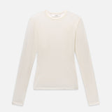 FRAME - The Mesh Polka Dot Top -- Cream