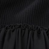 FRAME - The Sheer Sleeve Dress -- Black