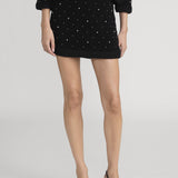 FRAME - The Embellished Skirt -- Black